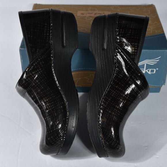 Dansko Professional Black & Silver Clogs size 39 womens 8.5 9 - Picture 3 of 7
